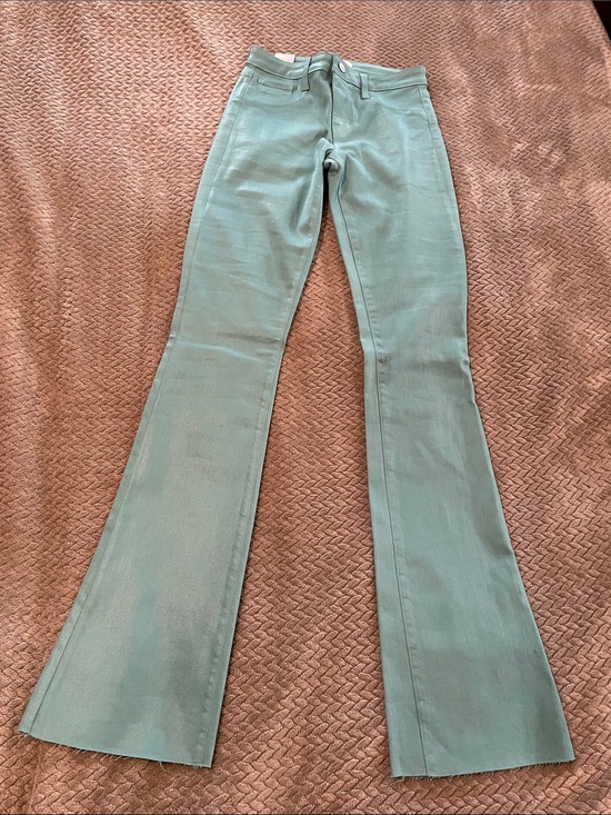L'AGENCE Denim - L’AGENCE Ruth coated jeans in Green Jasper